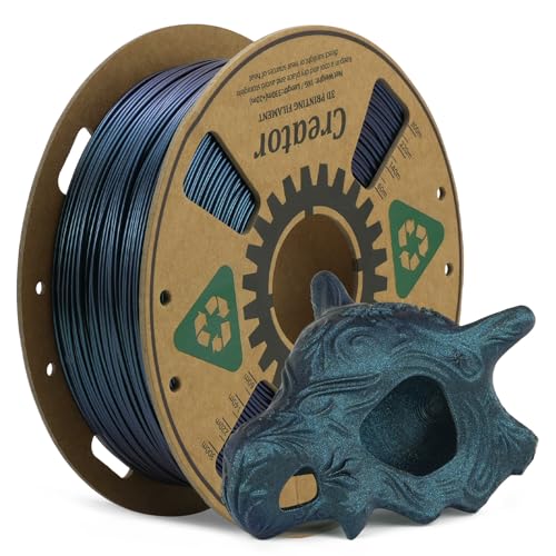 Creator PETG Filament 1.75mm, High Speed 3D Printer Filament 1KG for Max 500mm/s Fast Printing, Burnt Titanium Color Changing Filament, Tough Chameleon 3D Printing Filament (Burnt Titanium) - color: Hs Petg Burnt Titanium