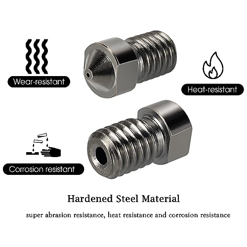 15PCS Hardened Nozzles Kit for Anycubic Kobra, 3D Printer 7PCS 0.4mm Nozzles and 2PCS 0.2mm, 0.6mm, 0.8mm, 1.0mm Wear Resistance Nozzles Kit for Anycubic Mega, Mega X, Chrion, Kobra Neo - style: Mega Harden Steel Multi Size