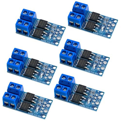 6PCS Dual Channel High-Power MOSFET PWM Driver Module, 0-20KHz Speed & Brightness Controller for Motor/Light, DC 5-36V 400W 15A (Peak 30A) - style: 6PCS