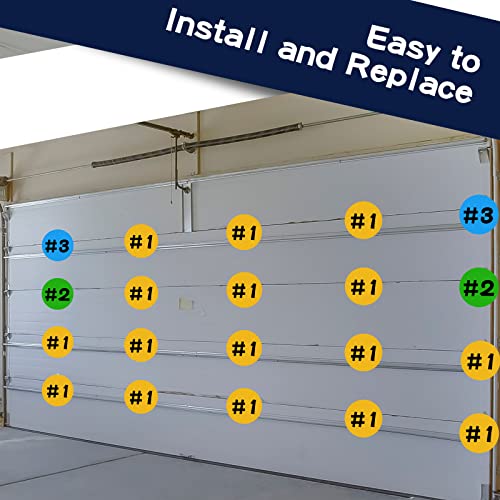 Lounsweer 117 Pcs Garage Door Roller Hardware Kit Nylon Quiet, Blue - color: Blue