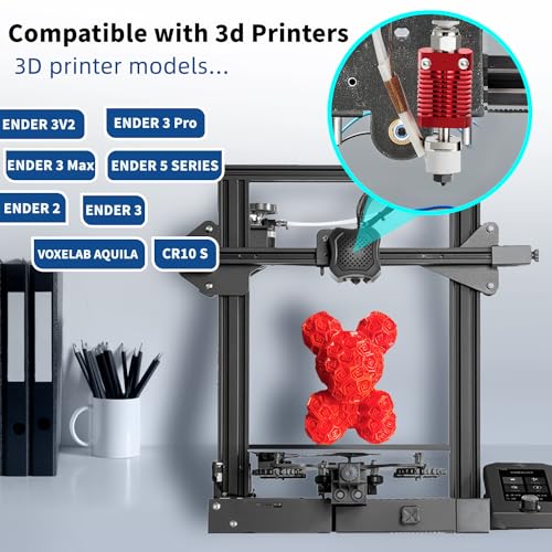 5Aplusreprap Ender 3 Hotend Upgrade: Compatible for Creality Ender-3 V2/Pro - color: Red Set F