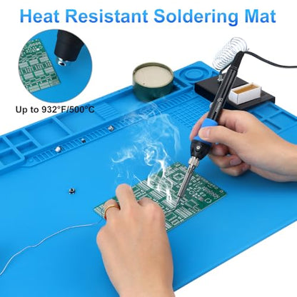 STREBITO Soldering Mat Large, Up to 932°F Heat Resistant 21.7"x15.8''