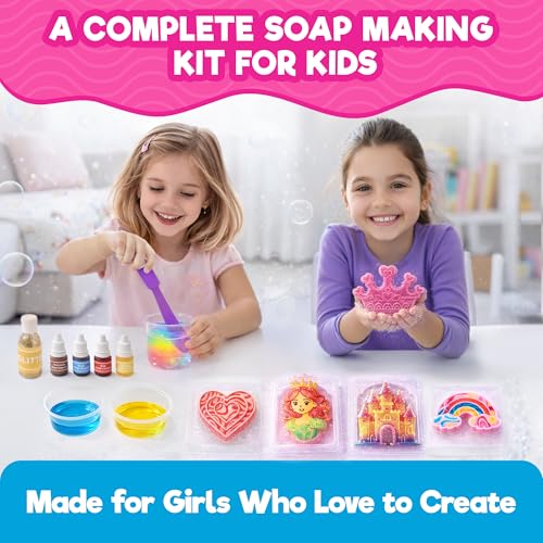 Doctor Jupiter Princess Glitter Soap Making Kit for Kids Ages 6+ - style: Princess Glitter Soaps: 6+