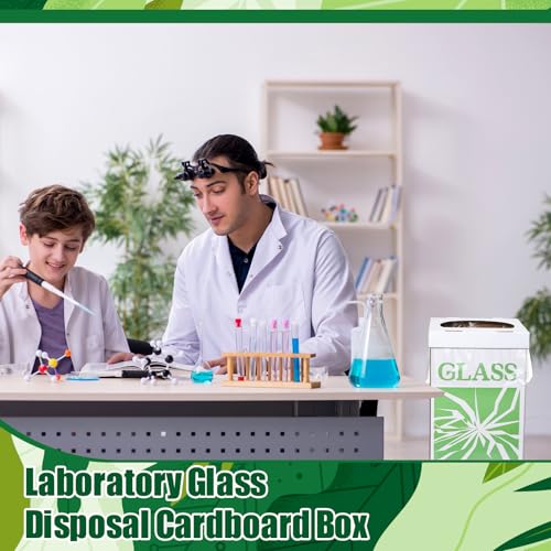 Resurhang 6 Pcs Broken Glass Disposal Box 12" L x 12" W x 20" H Floor Model - size: 12"L x 12"W x 20"H Floor Model