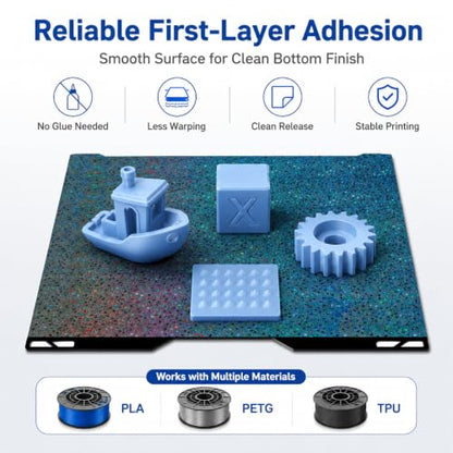 H2C Build Plate for Bambu Lab H2C A2L 3D Printer, Double Sided Smooth Holographic Build Plate, Flexible Spring Steel Sheet Heated Bed Platform, Easy Release, High Temp Resistant, 335×346.5mm