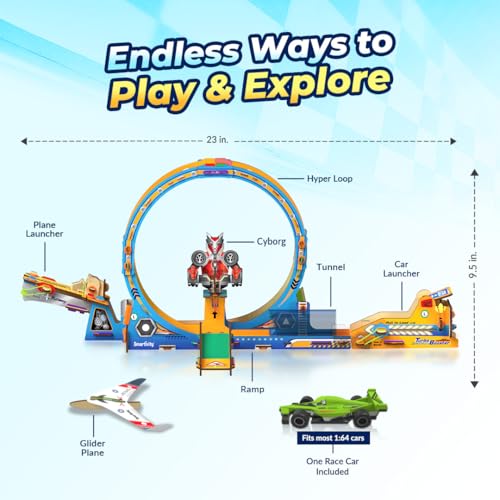 Smartivity High-Speed Race Car Track with Loop for Kids 6-12