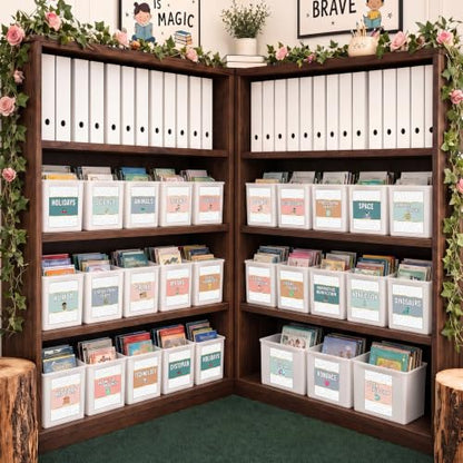 Tinlade 56 Pcs Classroom Reading Corner Label Library, Boho - style: Boho