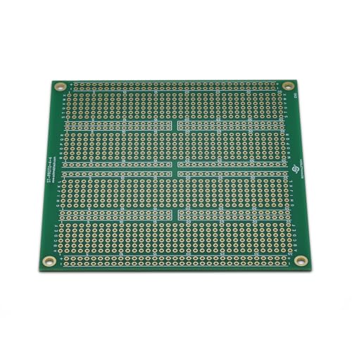 Double Sided ENIG Protoboard, Solderable Breadboard, Electronic Circuit Board for DIY Prototype Circuit, FR4, Plated Through Hole Solder Prototype Board, ST-Proto (4" x 4") - style: 4" x 4"