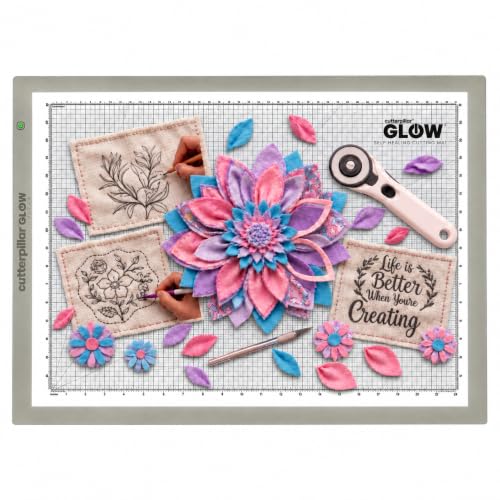 Cutterpillar Glow Ultra | LED Light Board & Cutting Mat | 26"×19" - size: 20"L x 1.8"W