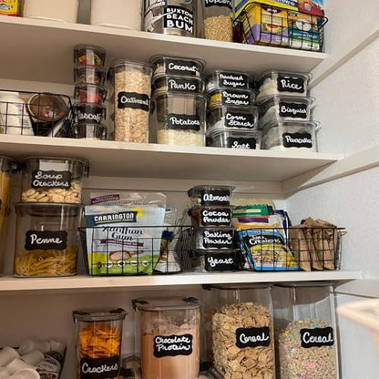 180 pcs Chalkboard Labels Stickers Waterproof Blackboard Reusable - color: Rectangular-180 Pcs