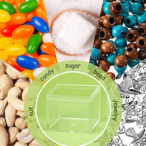 Blulu 8 Pcs Clear Acrylic Box with Lid, 2.2 x 2.2 x 1.8 Inch, Classic Style - size: 2.2 x 2.2 x 1.8 Inch, style: Classic style