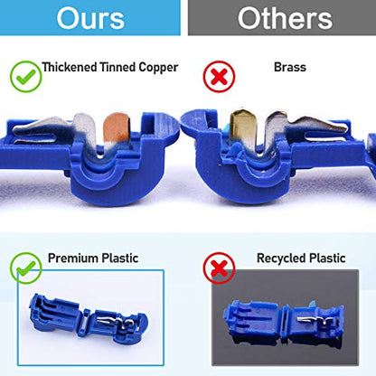 TICONN T Tap Wire Connectors, T Wire Quick Splice Connector, T Connectors for Wiring with Storage Case (480 Pcs) - style: 480 Pcs