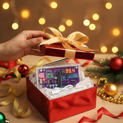 Gikfun FM Radio Kit Soldering Practice Kit DIY School Project FM 87-108MHz with 2 Power Supply Modes, Soldering Learning and Teaching for Beginners, Adults EK1989