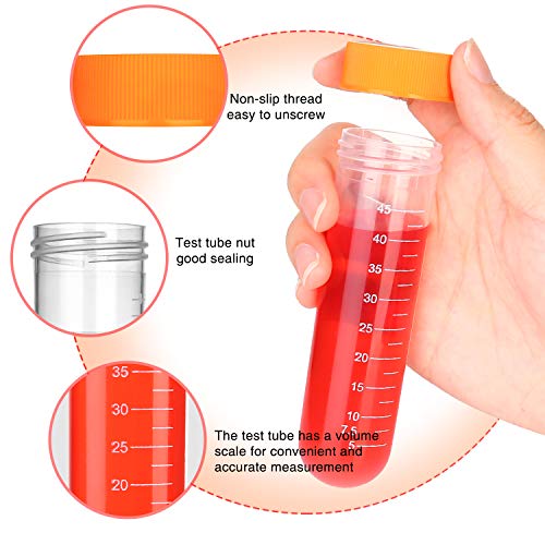 TEKEFT Primary Science Jumbo Test Tubes with Stand, Set of 10 Tubes, Ages 3+