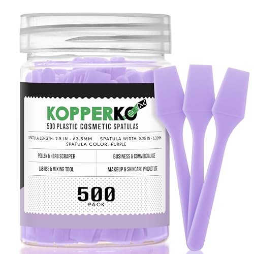Kopperko Mini Beauty Spatula, 2.5 Inch, 500 Pack, Purple - color: Purple, size: 500 Spatulas