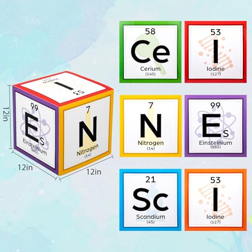 Ctosree 5 Pcs 12 Inches Large Science Party Decorations, Vivid - color: Vivid, style: Science