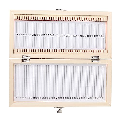 Microscope Slide Box, Wooden Slide Storage Box, Contains 50 Slides