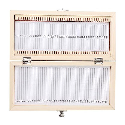Microscope Slide Box, Wooden Slide Storage Box, Contains 50 Slides