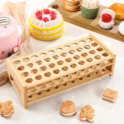 Funnymoom Pretzel Rod Holder with Pretzel Rod Bags Kit, Wooden