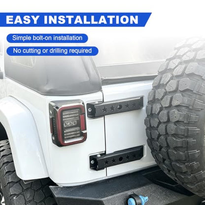 Heavy Duty Reinforced Tailgate Hinge Set Compatible with Wrangler JK JKU