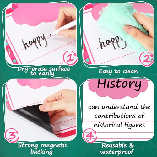 Watersay 12 Pcs Back to School Classroom Objectives Magnetic Sentence Strips Whiteboard Accessories Classroom Objectives Board Magnetic Label for Dry Erase Board Learning Target Magnet for Teacher