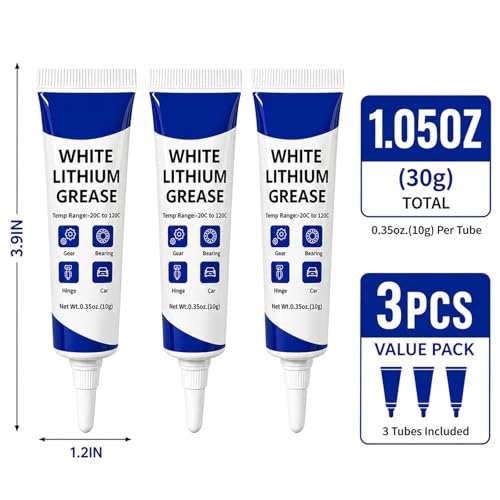 3D Printer Grease Lubricant for Gears, Multi-Purpose Lubricant Lithium Grease for FDM 3D Printer Parts, Guide Rails, Bearings, Lead Screws, Optical Axes, Smooth Motion, Noise Reduction, 30g - style: 3D Printer Grease 10g x 3-pack