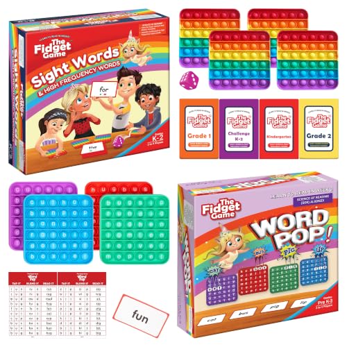 The Fidget Game Ultimate Reading Bundle - Flashcards and Pop Fidget Toys