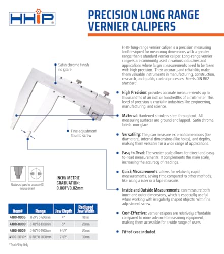 HHIP 4100-0008 Vernier Caliper (Heavy Duty), 40"/1000 mm Long