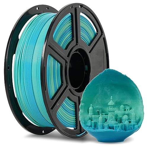 FLASHFORGE PLA Filament 1.75mm +/- 0.02mm Blue to Yellow Gradient, Smooth Color-Changing 3D Printer Filament 1kg (2.2lbs) Spool, 3D Printing Filament Easy to Use and Fits for Most FDM 3D Printers - color: Blue Yellow Gradient
