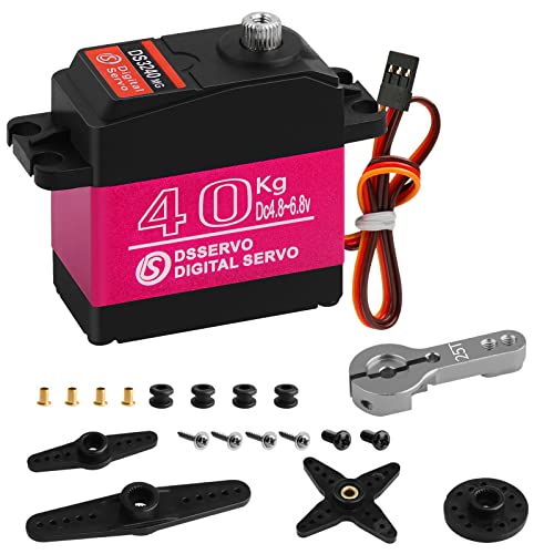 40KG Waterproof Metal Gear RC Servo, 180° - style: 1Pcs 40kg 180°