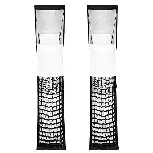 Godox 35x160cm 14"x63" Beehive Honeycomb Grid Strip Softbox Bowens Mount for Studio Flash (2pcs) - color: FW35*160CM 2PCS