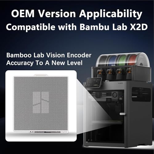X2D Vision Encoder for Bambu Lab X2D, High-Precision Calibration Encoder Board, Sub-50μm Motion Accuracy Vision Encoder Plate, Direct Replacement Vision Encoder for Bambu X2D 3D Printer Accessories - color: X2D Vision Encoder