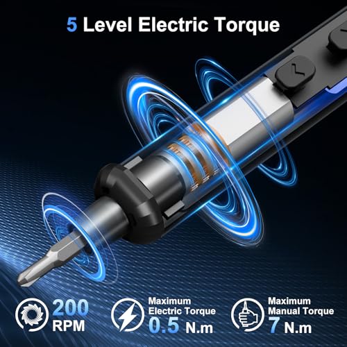 STREBITO 67 in 1 Electric Screwdriver Set, Electric Screwdriver Cordless - color: Standard Blue