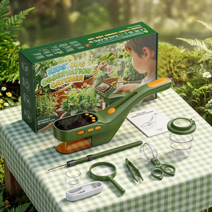 Kids Bug Catcher Microscope STEM Exploration Toy for Ages 3+ - color: Green