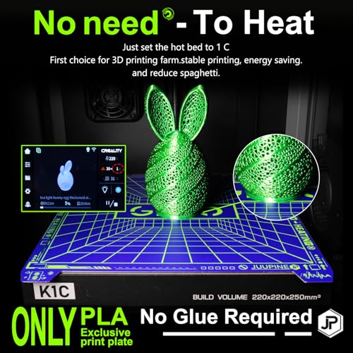 Upgraded k1c Build Plate Geco Plate,235x235 MM PLA Cold Printing Plate (No Heating) Energy Saving 0℃ Printing Spring Steel Hot Bed for Creality K1/Ender 5 S1/Ender 3 S1/ S1 Pro/Ender V3 SE/ V3 KE - size: 235x235mm( for K1/K1C/Ender 3 V3 SE/KE)