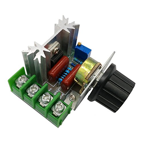 HiLetgo 2000W PWM AC Motor Speed Control Module Dimmer Speed Regulator 50-220V Adjustable Voltage Regulator (Pack of 2) - size: Small (Pack of 2)