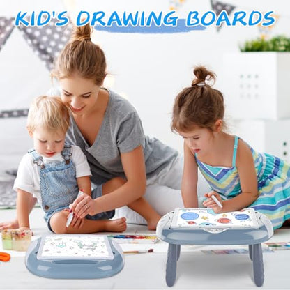 MAYESAR Magnetic Board for Kids, 1-2 Year Old Boy Gifts with Magnetic Letters and Numbers, Toddler Easel for Boy Birthday Christmas Gift (Blue) - color: Blue