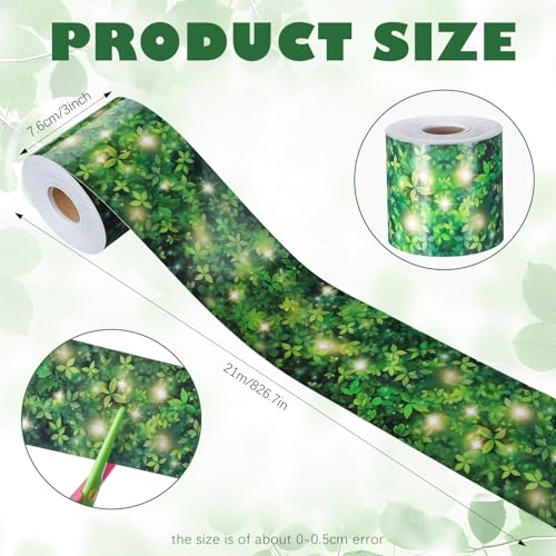Outus 68 ft Garden Twinkle Hedge Bulletin Board Borders - size: 2.99 Inches, style: Garden Twinkle Hedge