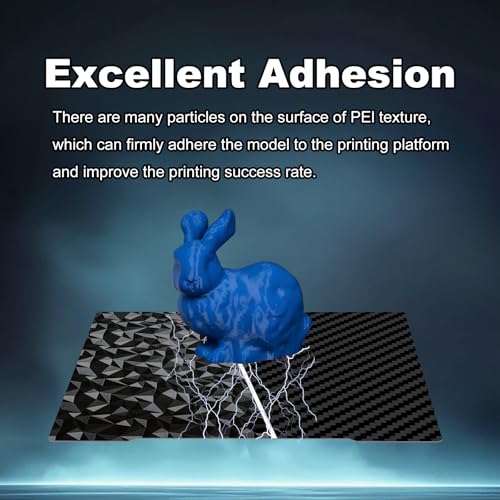 254x241mm 3D Printer Build Plate Smooth PEO+Smooth PET Spring Steel Sheet for Prusa I3 MK3/MK3S/MK3S+/MK2.5S Heated Bed (Carbon Fiber + Diamond Pattern) - size: 254x241mm