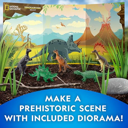 National Geographic Dinosaur Dig Kit with 12 Dino Eggs for Kids - style: 12 Dino-shaped Dig Bricks