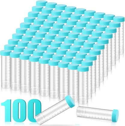 Xuhal 100 Counts 50ml Centrifuge Tubes, 28 x 116 Mm, Plastic Tubes, Green - color: Green