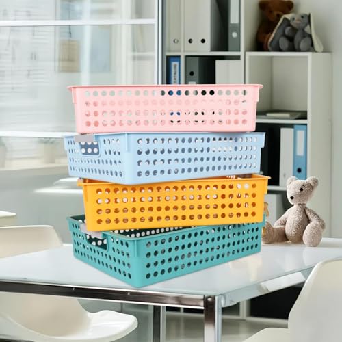 4 Pieces Turn in Trays for Classroom, Paper Organizer Baskets for Office and School - size: 4pieces