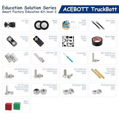 ACEBOTT Robotics for Kids Ages 12+, 2 in 1 Smart Robot Car Kit Compatible with Arduino & Scratch, STEM Toys Coding Robot Kit for STEM Classroom & Home Education, for Kids and Teens