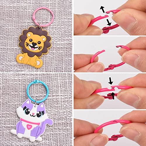 120 pcs Loose Leaf Binder Rings 1 Inch 10 Colors