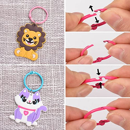120 pcs Loose Leaf Binder Rings 1 Inch 10 Colors