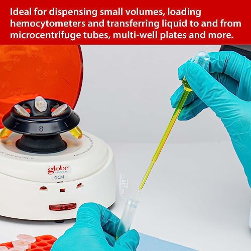 Globe Scientific 134070 LDPE Fine Tip Transfer Pipet, Non-Sterile, 153mm Length, 5.0mL Capacity (Case of 2000)