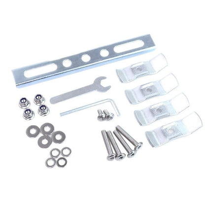 Motorcycle Top Case Mounting Bracket Kit with Steel Plates Screws Nuts Brackets Mount Hardware Set for Motorcycle Tail Box Top Box Tail Case Gas Scooter Rear Trunk Motorbike Electric Bike