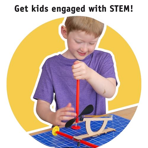 Rubber Band Powered Propeller Car Kit, 10-Pack - Classroom STEM Kits - color: Rubber Band, size: 10 Pack