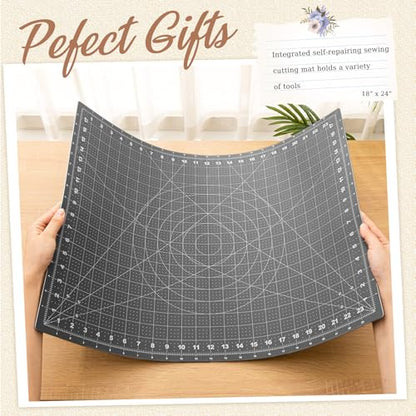 Teenyyou 24" L x 18" W Self Healing Foldable Cutting Mat, Dark Gray - color: Dark Gray, size: 24" L x 18" W