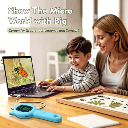 Kids Microscope, 500X Handheld Microscope for Kids, Blue - color: Blue
